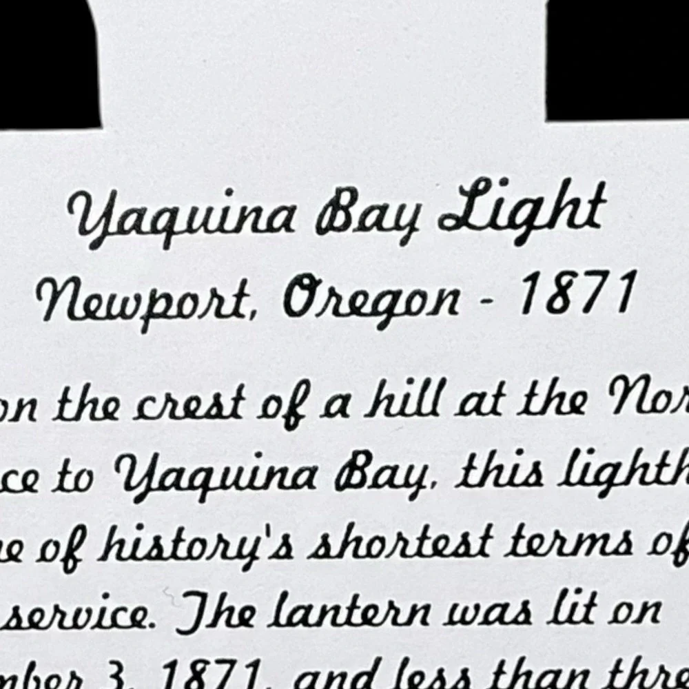 Yaquina Bay Light Newport Oregon‎ Shelia Shelf Sitter with Box 1995 Signed